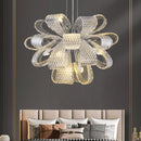 Axyaa Peacock Glass Chandelier: Nordic Luxury Hanging Lamp for Home Decor