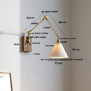 Axyaa Walnut Wood LED Wall Lamp Sconce Rotate Bedside Light