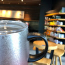 Axyaa Stainless Steel Coffee Cup with Handle and Lid - 473ml Office Water Mug