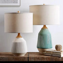 Axyaa Ceramic Rustic LED Table Lamp - Modern Nordic Style for Home Decor & Reading