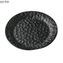 Axyaa Stone Pattern Ceramic Plate Set for Molecular Cuisine and Restaurant Tableware