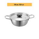 Axyaa Stainless Steel Ramen Pot with Lid - Non-Stick Saucepan for Induction Cooker