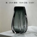 Axyaa Glass Vase: Modern High-End Table Decor for Elegant Home Dining