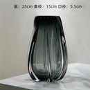 Axyaa Glass Vase: Modern High-End Table Decor for Elegant Home Dining