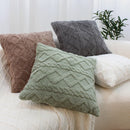 Axyaa Short Plush Geometric Pillow Cover Set for Home Decor