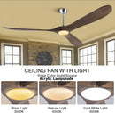 Axyaa Retro Large Ceiling Fan Lamps for Home Office Lounge Living Room Bedroom