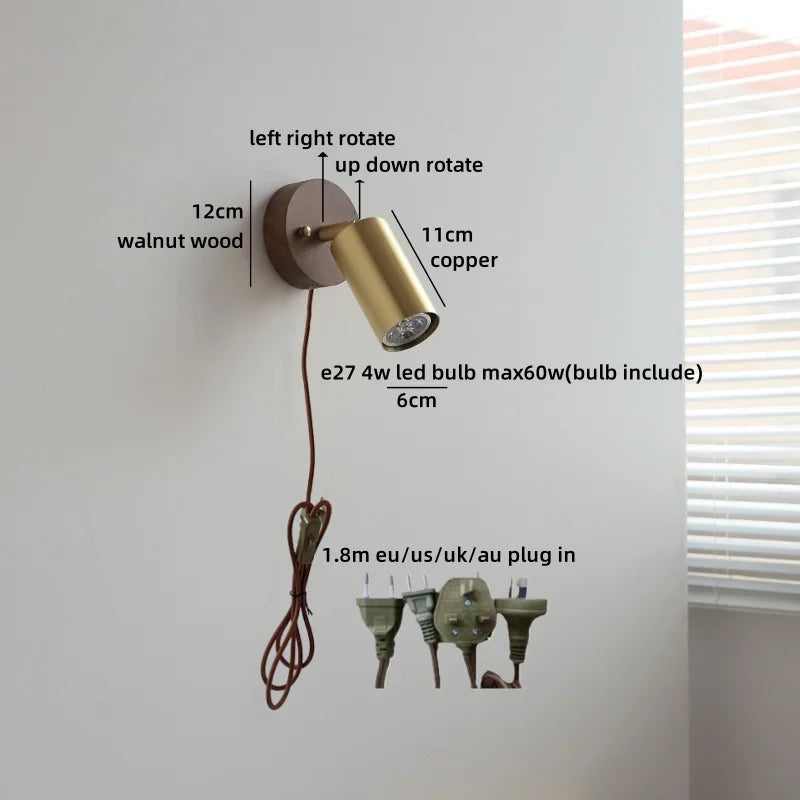 Nordic LED Wall Light Mirror Bathroom Swing Arm Aplique Pared by Axyaa