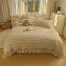 Axyaa Spring Flowers Princess Bedding Set: Duvet Cover, Sheet, Pillowcases