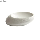 Axyaa Ceramic Pasta Steak Plate: Restaurant Tableware - Snack Dessert Sushi Plate