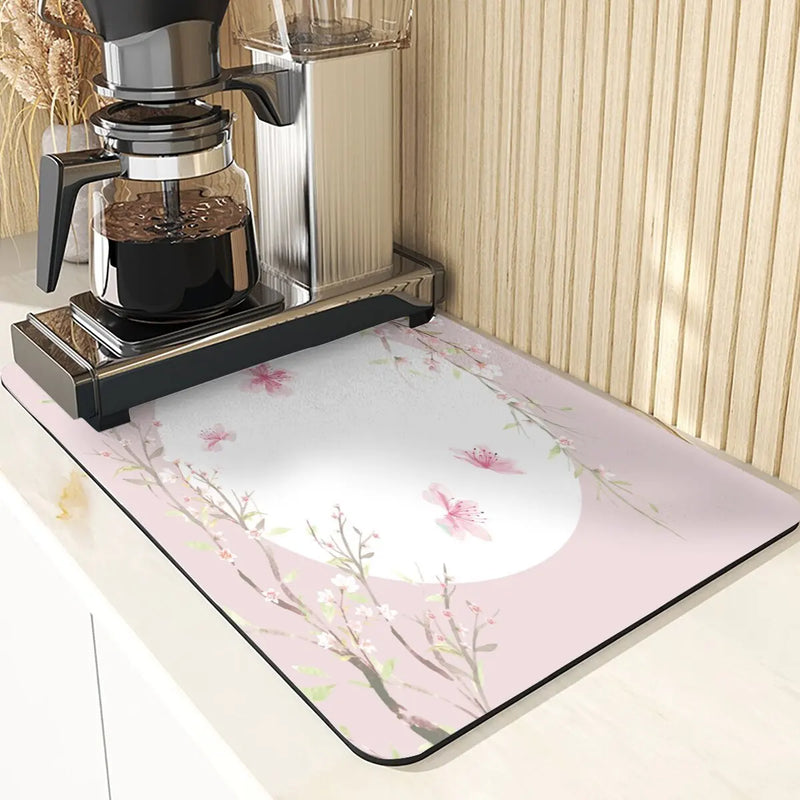 Axyaa Diatomaceous Earth Silicone Dish Mat Set - Kitchen Drying Mats