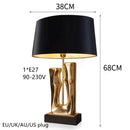 Axyaa Gold & Black Metal Table Lamp
