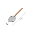 Axyaa Stainless Steel Colander with Wooden Handle and Multi-function Grid