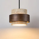 Axyaa Stone Wood Pendant Chandelier Retro Hanging Light Fixture Bedside Bar Restaurant