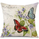 Axyaa Nature-Inspired Floral & Fauna Pillow Covers - Sofa Bedroom Car Cushion Cover