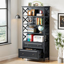 Axyaa Vertical File Cabinet with Shelves for Letter/Legal/A4 Size Files