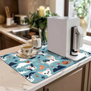 Axyaa Halloween Pumpkin Absorbent Anti-slip Drying Mat for Kitchen and Bathroom
