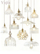 Axyaa Nordic Glass Pendant Lights: 22 Styles, Adjustable Cord, Brass Socket.