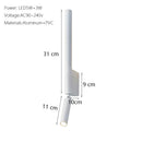 Axyaa Nordic Minimalist Wall Sconce Rotating LED Lamp White