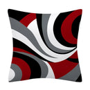 Axyaa Red Geometric Pillowcase Abstract Pachwork Cushion Cover Square Home Decor