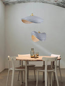 Axyaa Modern White Resin Pendant Light Chandelier for Kitchen Counter