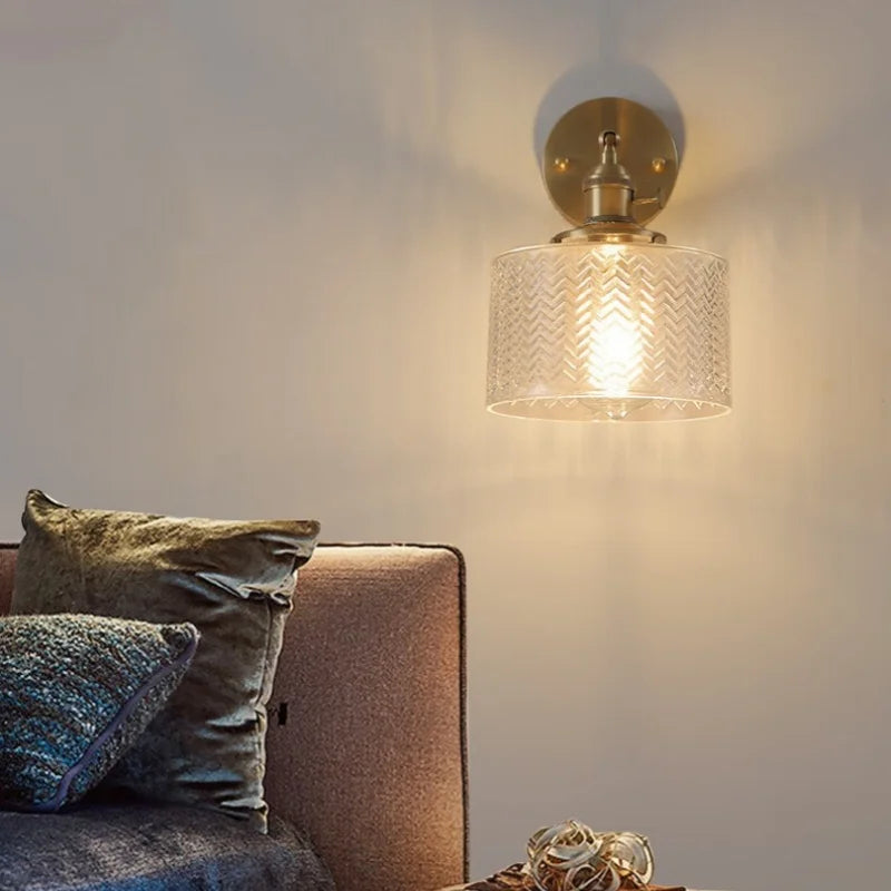 Axyaa Green Glass LED Wall Lamps | Modern Applique Murale for Home Decor