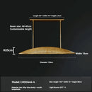 Axyaa Brass Linear Pendant Light - 60 Inch Vintage Ceiling Lamp