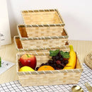 Axyaa Bamboo Basket: Handmade Rectangle Wicker Hamper for Home Storage & Display