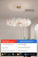 Axyaa French Crystal Chandelier and American Retro Flower Lamp