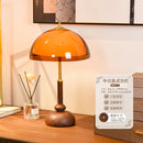 Axyaa Retro Walnut LED Table Lamps with Acrylic Lampshade for Home and Office Decor