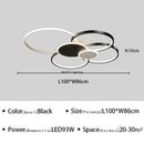 Axyaa Nordic LED Ceiling Lamp Dimmable Remote Control Chandelier