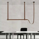 Axyaa Modern LED Leather Chandelier for Kitchen/Dining/Living Room