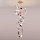 Axyaa Staircase Chandeliers LED Pendant Light Lamps for Living Room Eco-Friendly Lighting