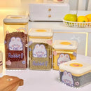 Axyaa Kawaii Food Storage Containers with Lids - Cute Plastic Kitchen Organiser Jars