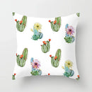 Tropical Cactus Succulent Plant Print Pillow Cover for Home Decor by Axyaa