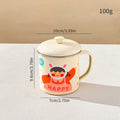 Axyaa Kids Cartoon Stainless Steel Mug with Lid & Handle Drinkware