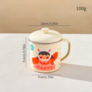 Axyaa Kids Cartoon Stainless Steel Mug with Lid & Handle Drinkware
