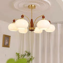 Axyaa Pink White Glass Ball Chandelier for Girl's Room or Kitchen
