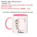 Axyaa Floral Custom Mug - Personalized Tea Cup, Creative Gift for Birthday & Mother's Day