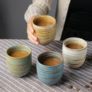 Axyaa Handmade Glaze Coffee Mug, Large Ceramic Tea Cup, Creative Two-tone Espresso