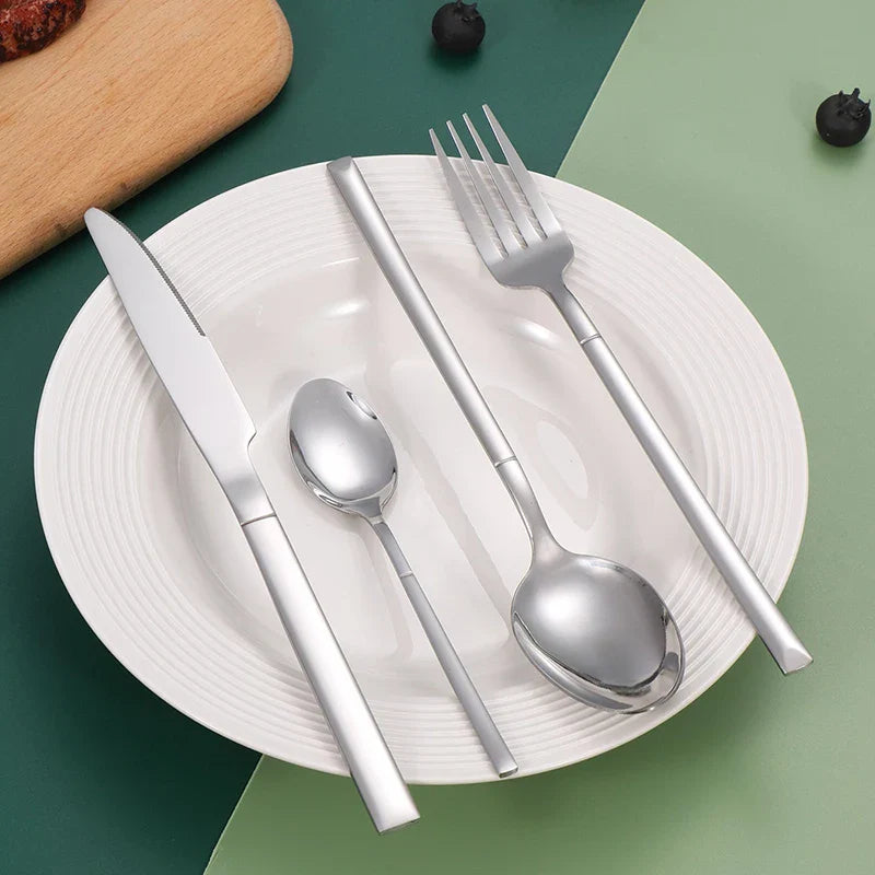 Axyaa Stainless Steel Cutlery Set - Perfect for Dinner Parties and Restaurants