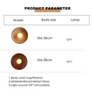 Axyaa Wabi-sabi Circle Wall Lamp - Wood Nordic Home Decor Sconces