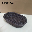 Axyaa Elegant Rattan Woven Fruit Plate & Tea Tray