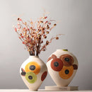 Axyaa Hand-painted Coffee Beans Ceramic Vase