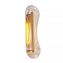 Axyaa Stainless Steel Wall Lamp with Cognac Glass Nordic Light Luxury for Study & Corridor
