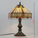 Axyaa Tiffany Glass Table Lamps LED Standing Luminaires for Home and Office