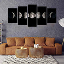 Axyaa Moon Phases Canvas Wall Art Set for Modern Home Decor