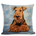 Cute Bulldog Hand-Painted Linen Pillowcase by Axyaa Teddy Collection