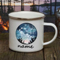 Axyaa Custom Name Constellations Print Enamel Camping Mug - Personalized Handmade Gift