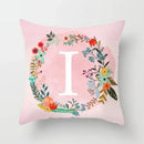 Axyaa Wreath Alphabet Pillow Cover - 45x45cm