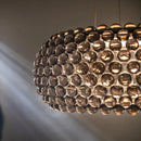 Axyaa Clear Gold Acrylic Pendant Light for Modern Dining Room décor.